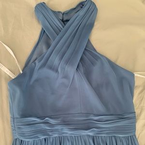 David’s Bridal Girls Jr Bridesmaid Dress Slate Blue